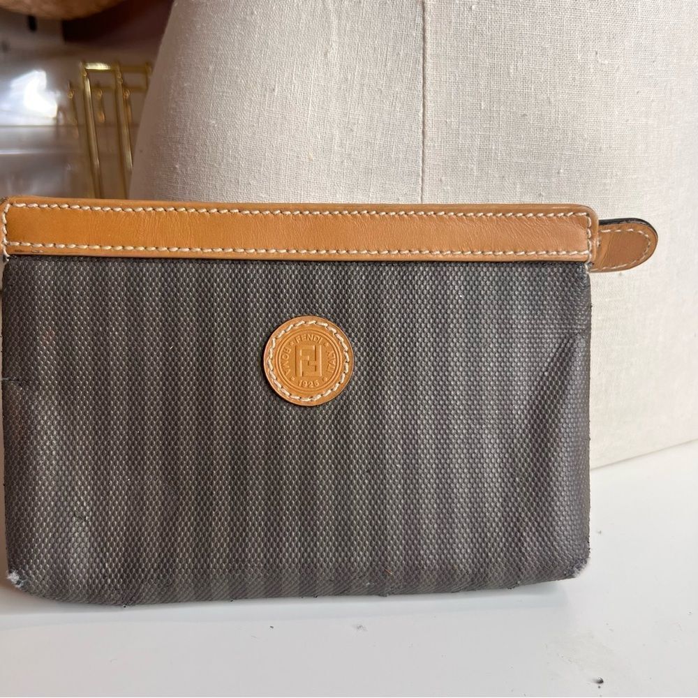 Fendi Brown and Tan Mini Pouch